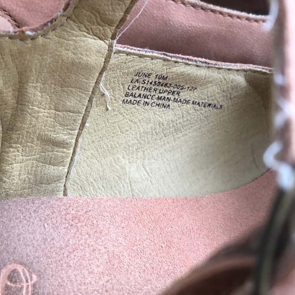 Latigo Anthropologie Nubuck Leather Wood Platform Sandal - Picture 4 of 8